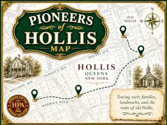 Pioneers of Hollis map